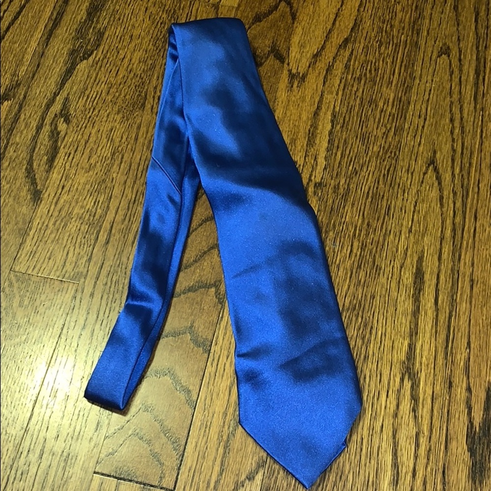 Domenico Vacca Nove Pieghe blue Luxury silk tie